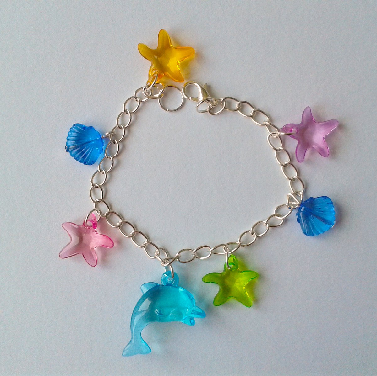 aiv0766	Plážový řetízek na zápěstí stříbrný 