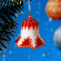 Vánoční ozdoba - zvonek do oranžova