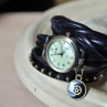 ČERNÉ OMOTÁVACÍ ELEGANTNÍ HODINKY, steampunk