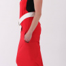 Červená šatová sukně