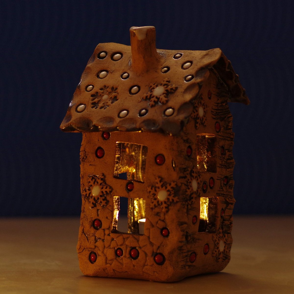 Svítící domeček zimní velký