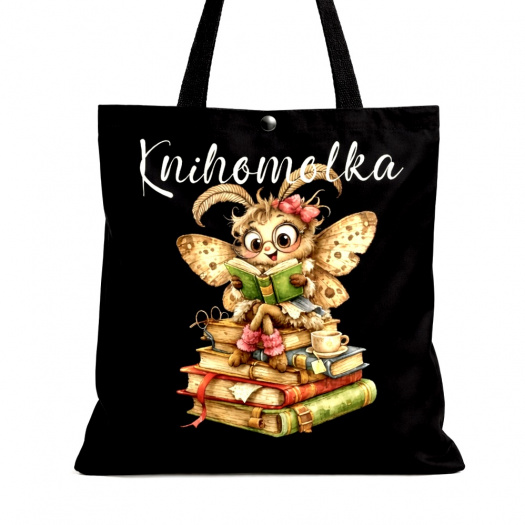 KNIHOMOL A KNIHOMOLKA - nákupní taška bez podšívky