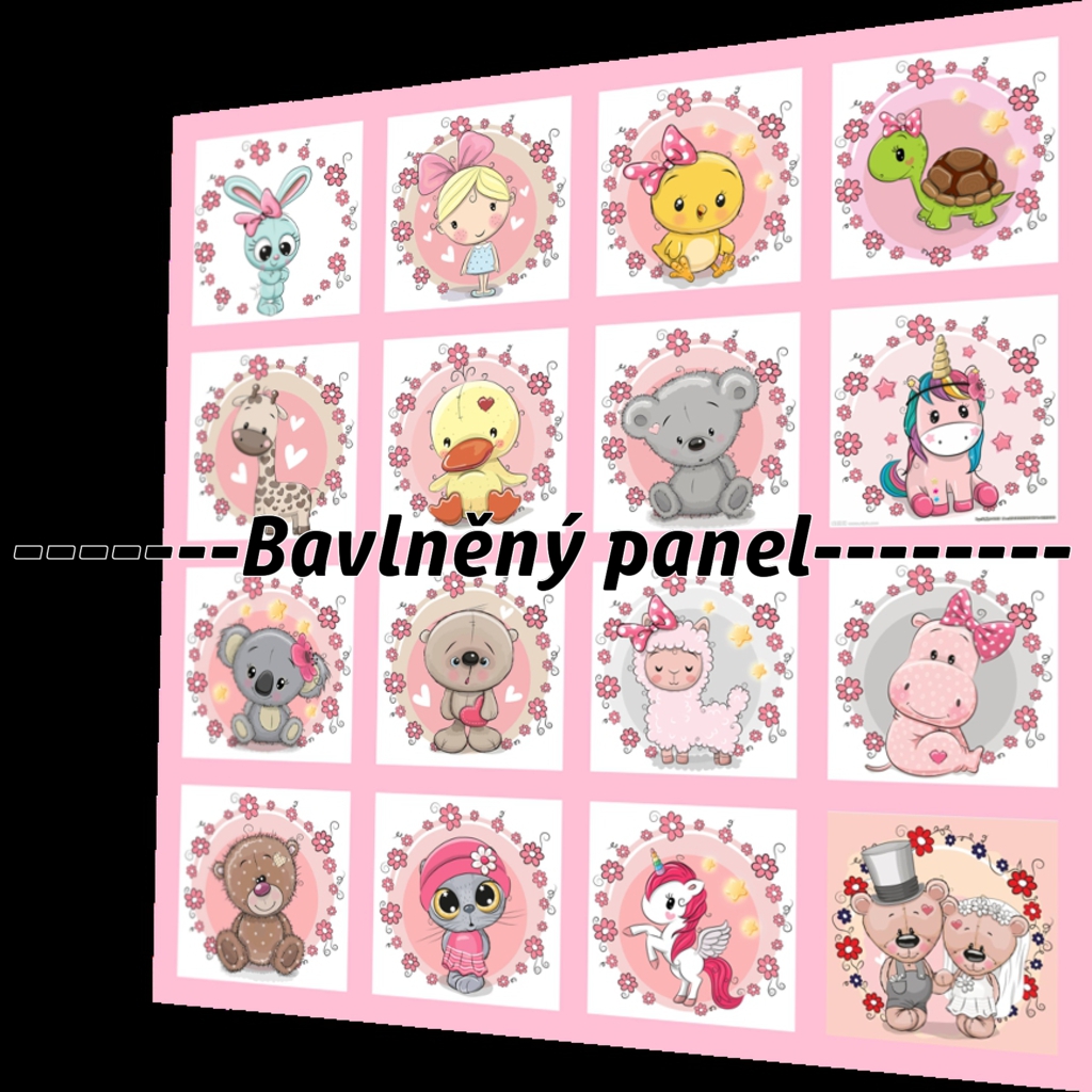 BAVLNĚNÝ PANEL / I NA PEXESO/ 35 x 35 cm  NP3