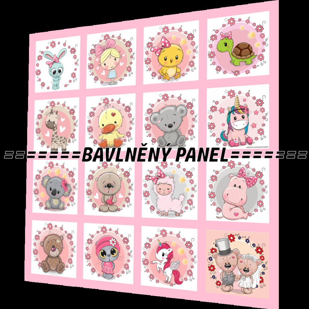 BAVLNĚNÝ PANEL / I NA PEXESO/ 47 x 47 cm  NP-3