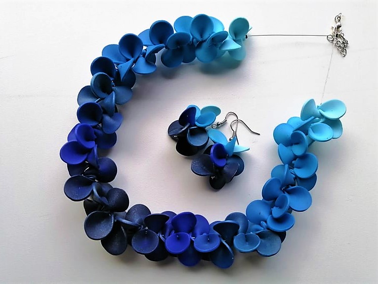 Fimo sada - modré lupení