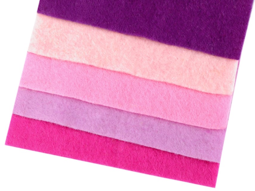 Sada dekorativních filců / plstí 10 x 45 cm (5ks)