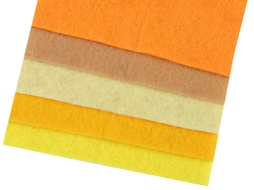 Sada dekorativních filců / plstí 10 x 45 cm (5ks)