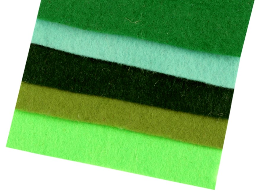 Sada dekorativních filců / plstí 10 x 45 cm (5ks)