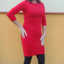 Šaty pouzdrové - barva červená nebo výběr barev S - XXXL