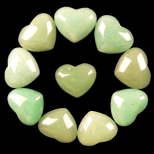 Kabošon Srdíčko 18mm - Zelený Avanturín