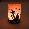 Halloween stínítko - průhledná okýnka na svíčku
