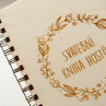 Dřevěná svatební kniha hostů - W028