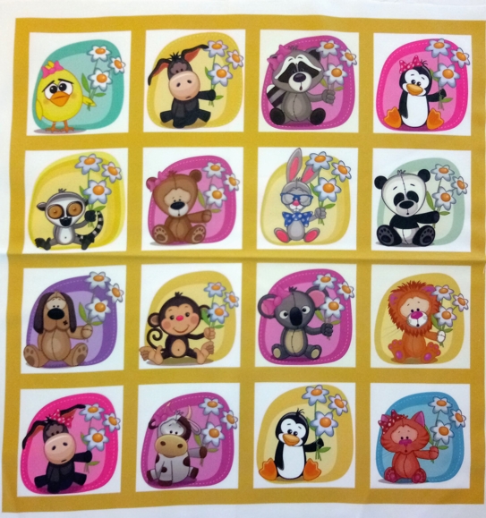 BAVLNĚNÝ PANEL / I NA PEXESO/ 47 x 47 cm  NPG3