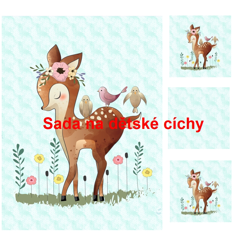 Autorská sada bavlněných panelů na peřinku č.3