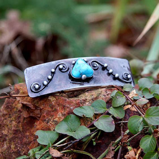 Beáta - Vlasová Sponka 8cm - Tyrkenit...