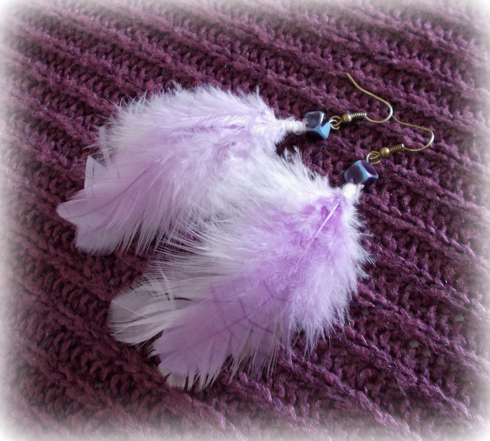 Peříčkové náušnice... Andělská křídla