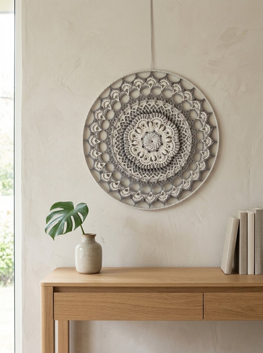 Mandala Šedá - průměr 40 cm