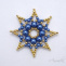 kovová hvězda modro-zlatá 3