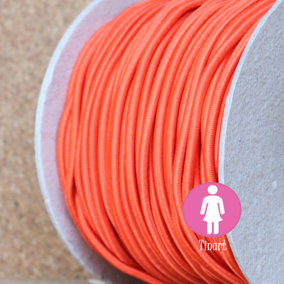 Pruženka/gumička: 2 metry x Ø 3 mm - Cihlová červená