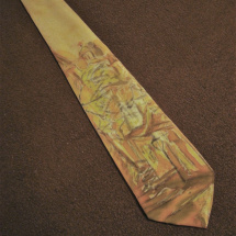 Kravata Uličky v akvarelu