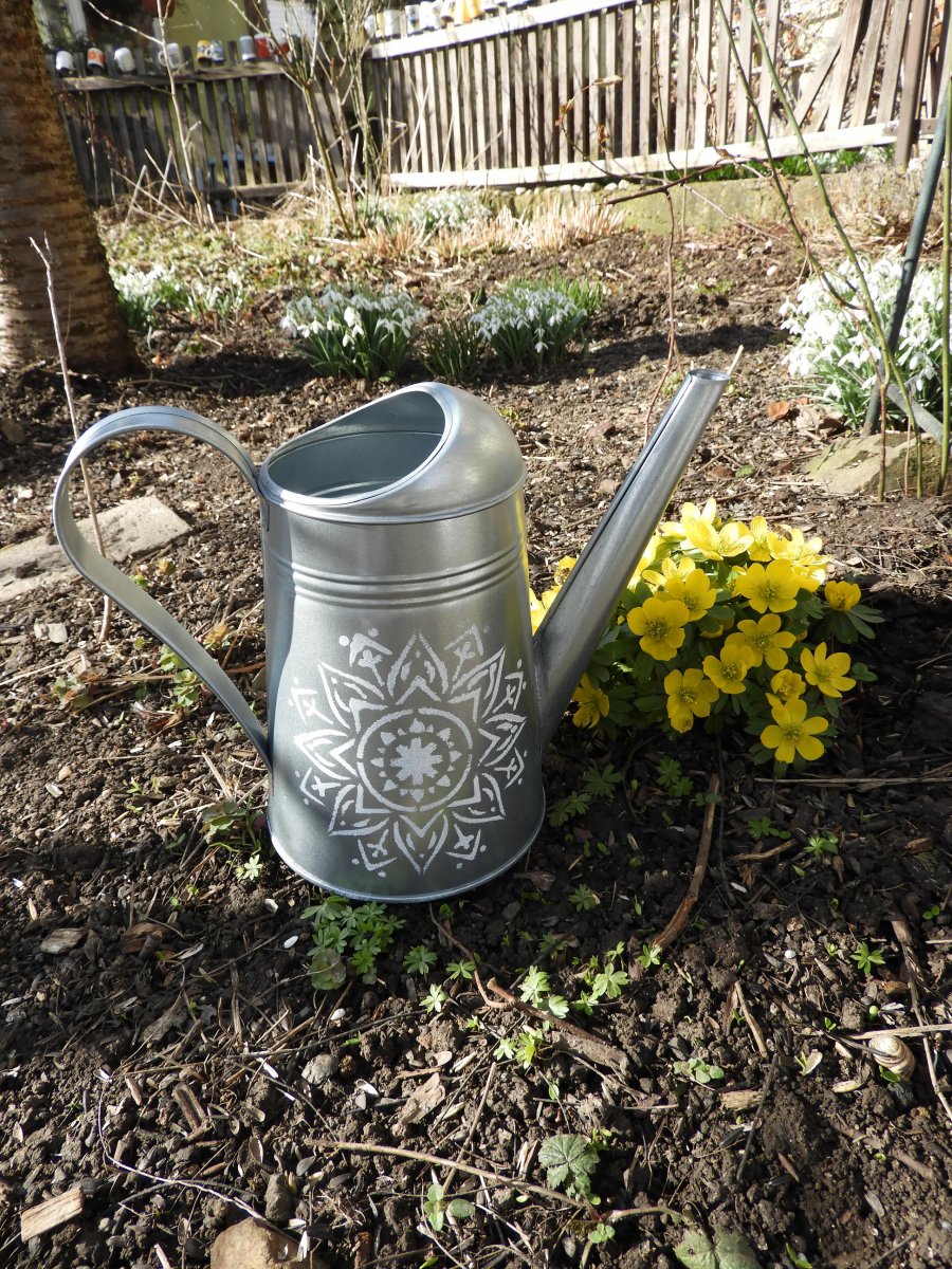 Plechová konvička -  mandala 2