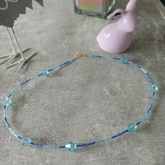 Náhrdelník skleněné diamanty