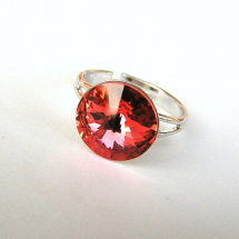 Prsten Swarovski padparadcha