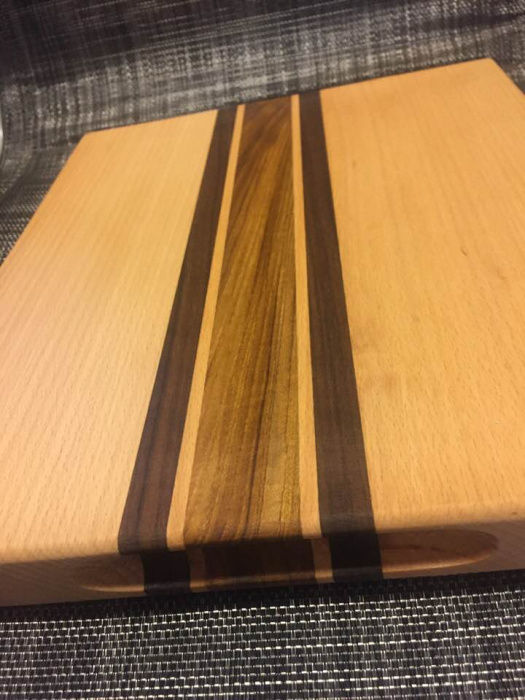Kuchyňské prkénko buk, ořech a teak