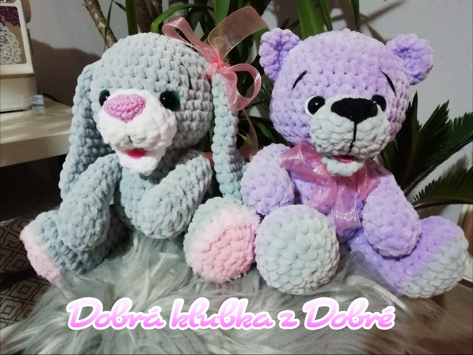 Ňuníci z Dobré 2v1 zajíček+medvídek  návod v PDF