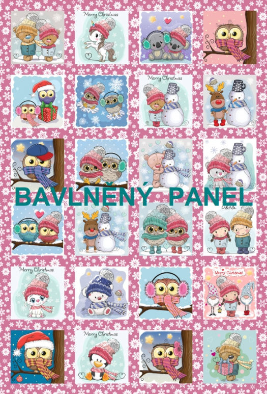 BAVLNĚNÝ PANEL / I NA ADVENTNÍ KALENDÁŘ/ 40X60 cm  AKN32