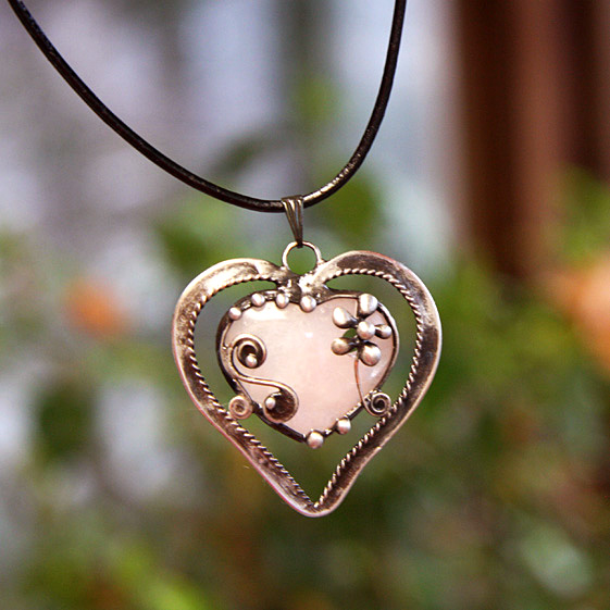 Srdce Evička - Růženín + Náušnice ZDARMA...