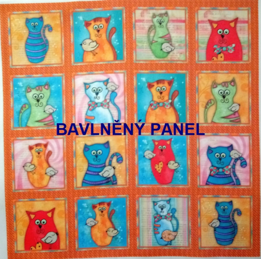 BAVLNĚNÝ PANEL / I NA PEXESO/ 35 x 35 cm  FNP16