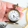 Kapesní hodinky zdobené ČERNÉ, hodinkový náhrdelník