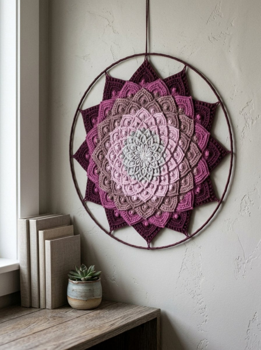 Mandala Lotosový květ - 3D - průměr 45 cm