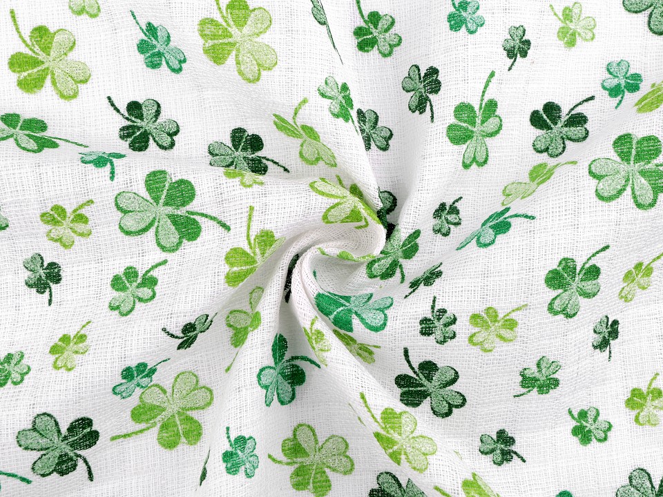 Bavlněná plenkovina šíře 80 cm (1m) - trojlístek