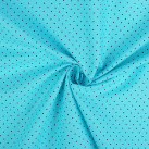 Bavlněná látka puntík (10cm) - azurová