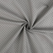 Bavlněná látka puntík (10cm) - šedá