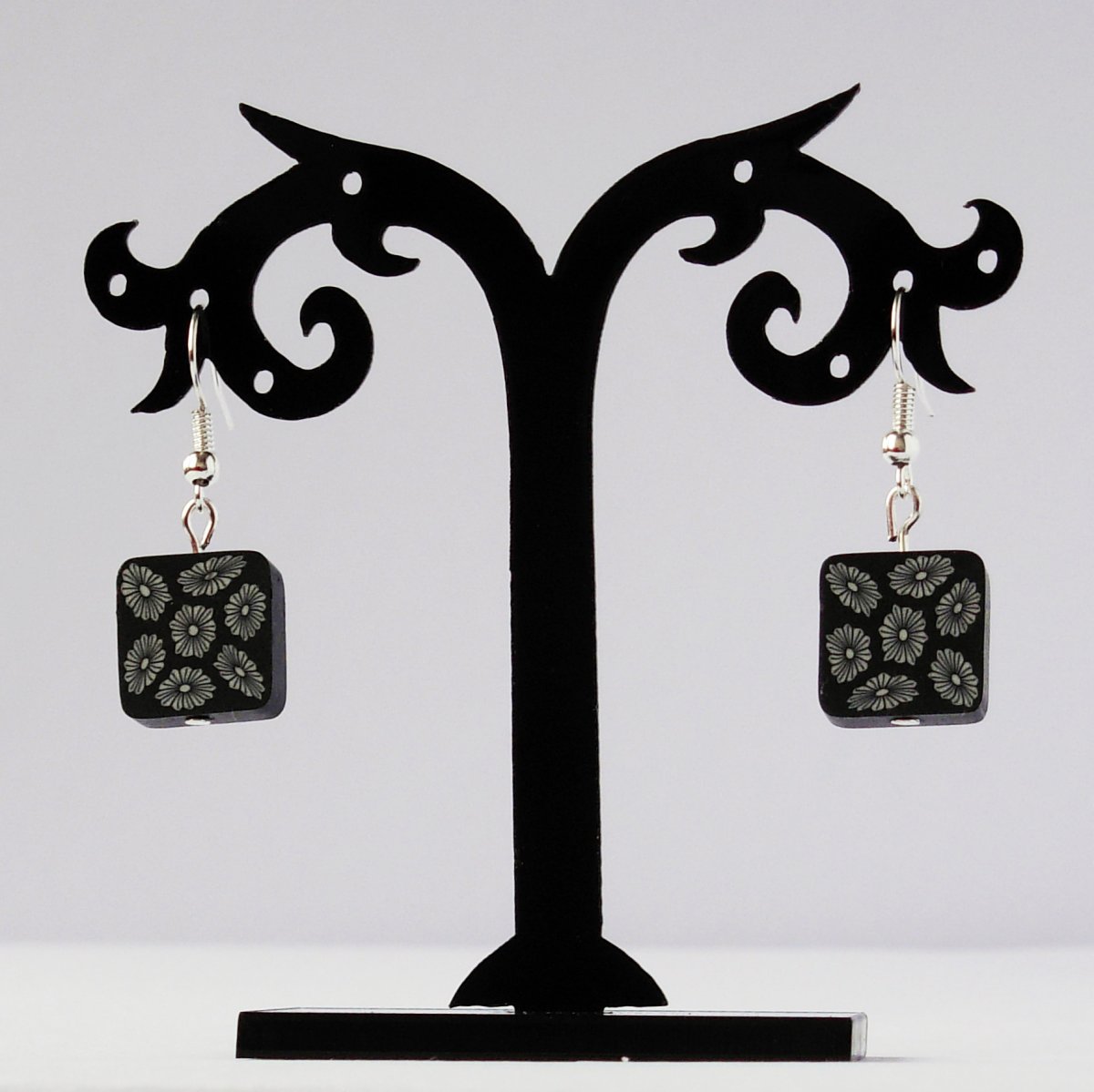 Fimo náušnice černé (864)