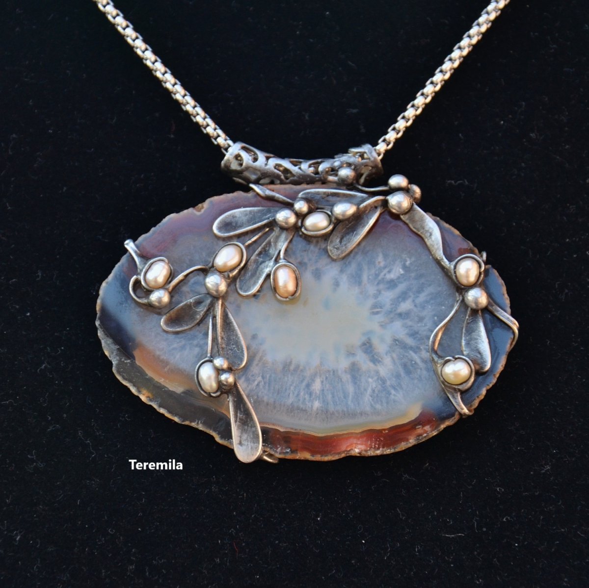 Rosa - achát, perla