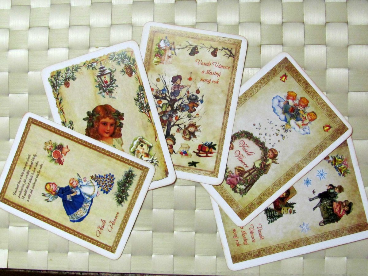 Vánoční pohlednice starodávné - sada č. 18