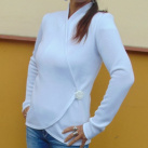 Zavinovací svetřík - barva bílá (svetrovina)