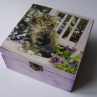 Dřevěná krabička - Kotě