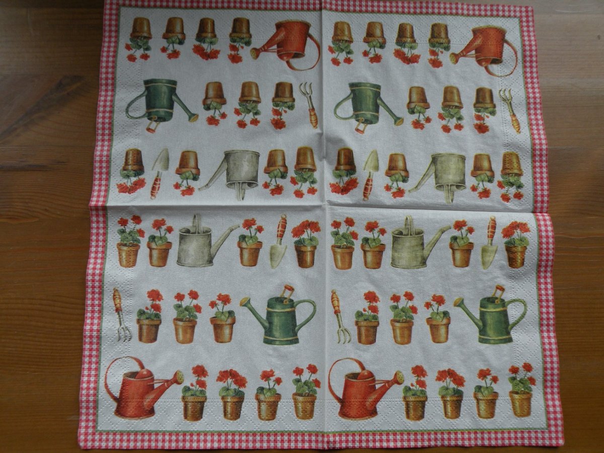 Ubrousek vzor muškáty