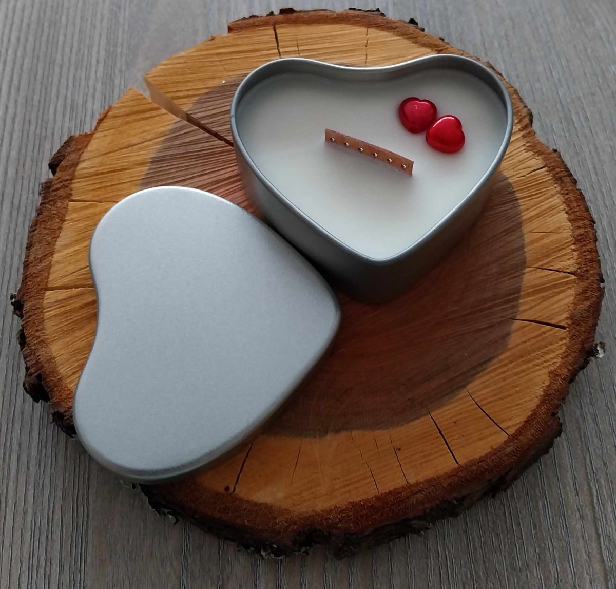 Svíčka stříbrné srdíčko