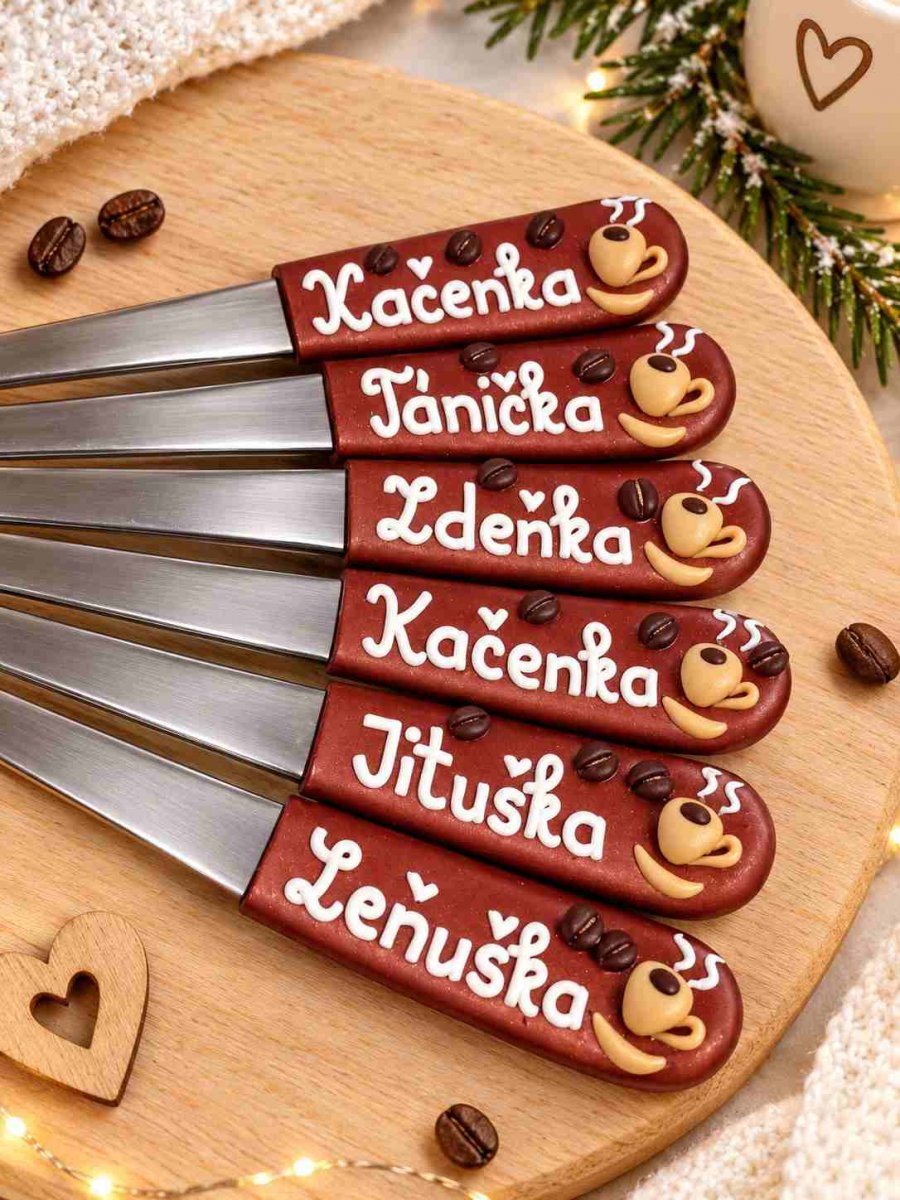 Lžičky se jmény na přání na kávu 18cm