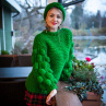Návod na pleteny stylový dámský svetr darek