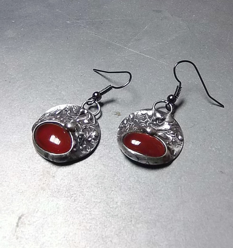 Karneolky - naušnice