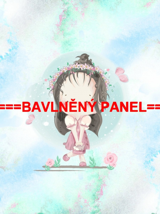 Velký bavlněný panel 75x100cm PEŘ 8