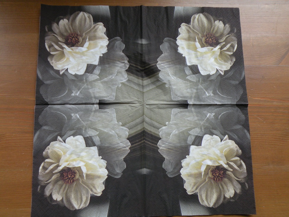 Ubrousek vintage smutná růže