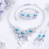 Elegantní plesový šperkový set  mořská modrá